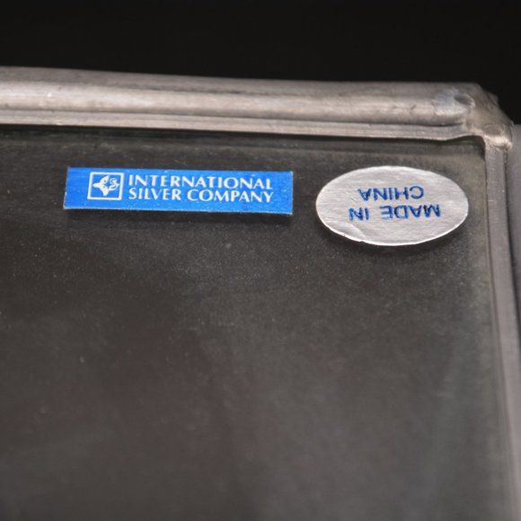 VTG International Silver Co Box Column Stained Glass Floral Flower Candle Holder - Picture 9 of 10